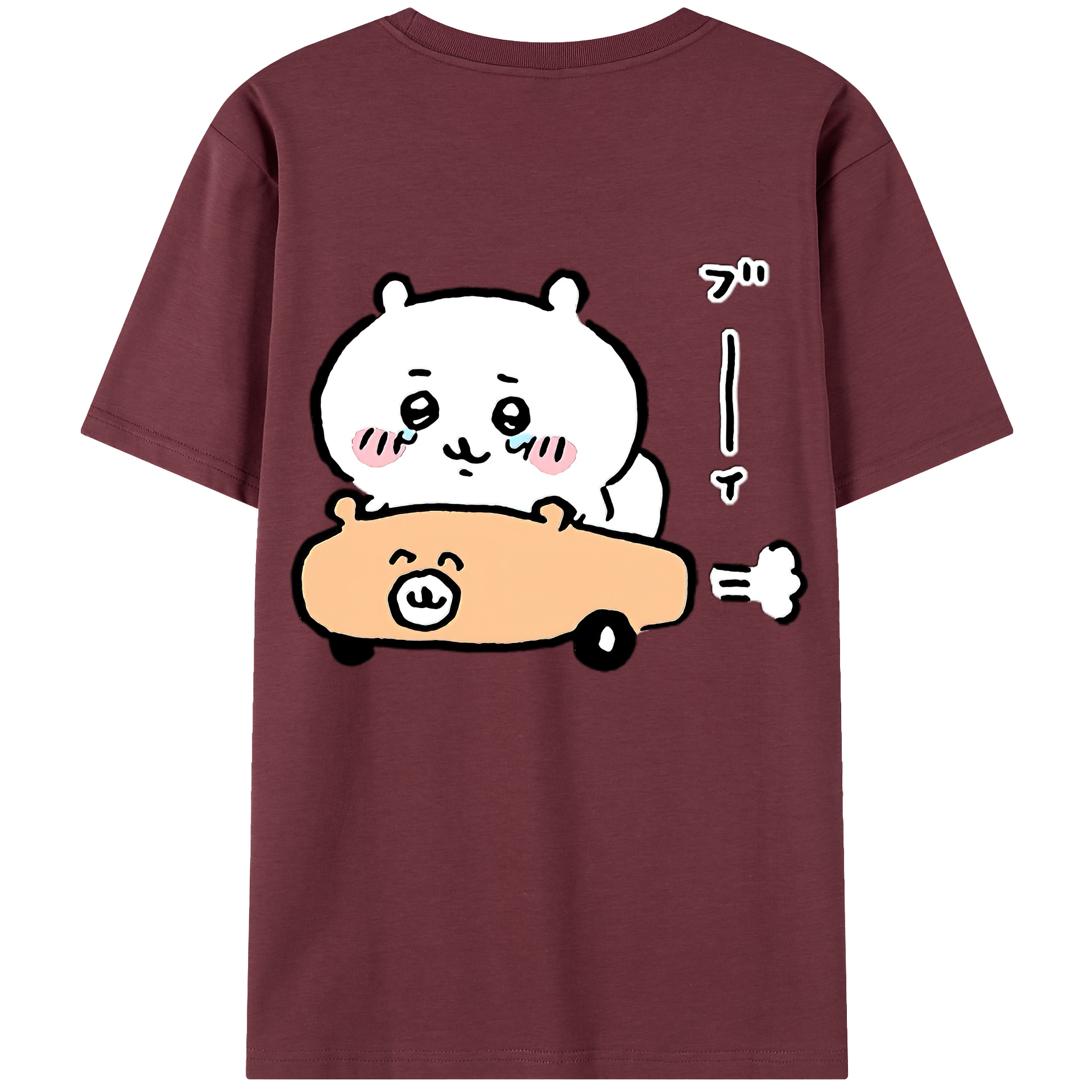（画像用） ちいかわ ちいかわ Chii-kawa chiikawa 綿100％半袖Tシャツ（背面プリント）